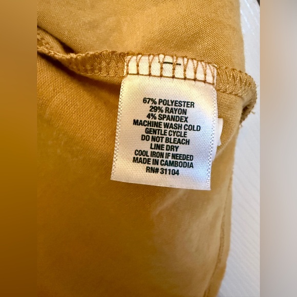 NWOT women’s Wonderly cotton blend 3/4 sleeve tunic caramel size L - Picture 4 of 8
